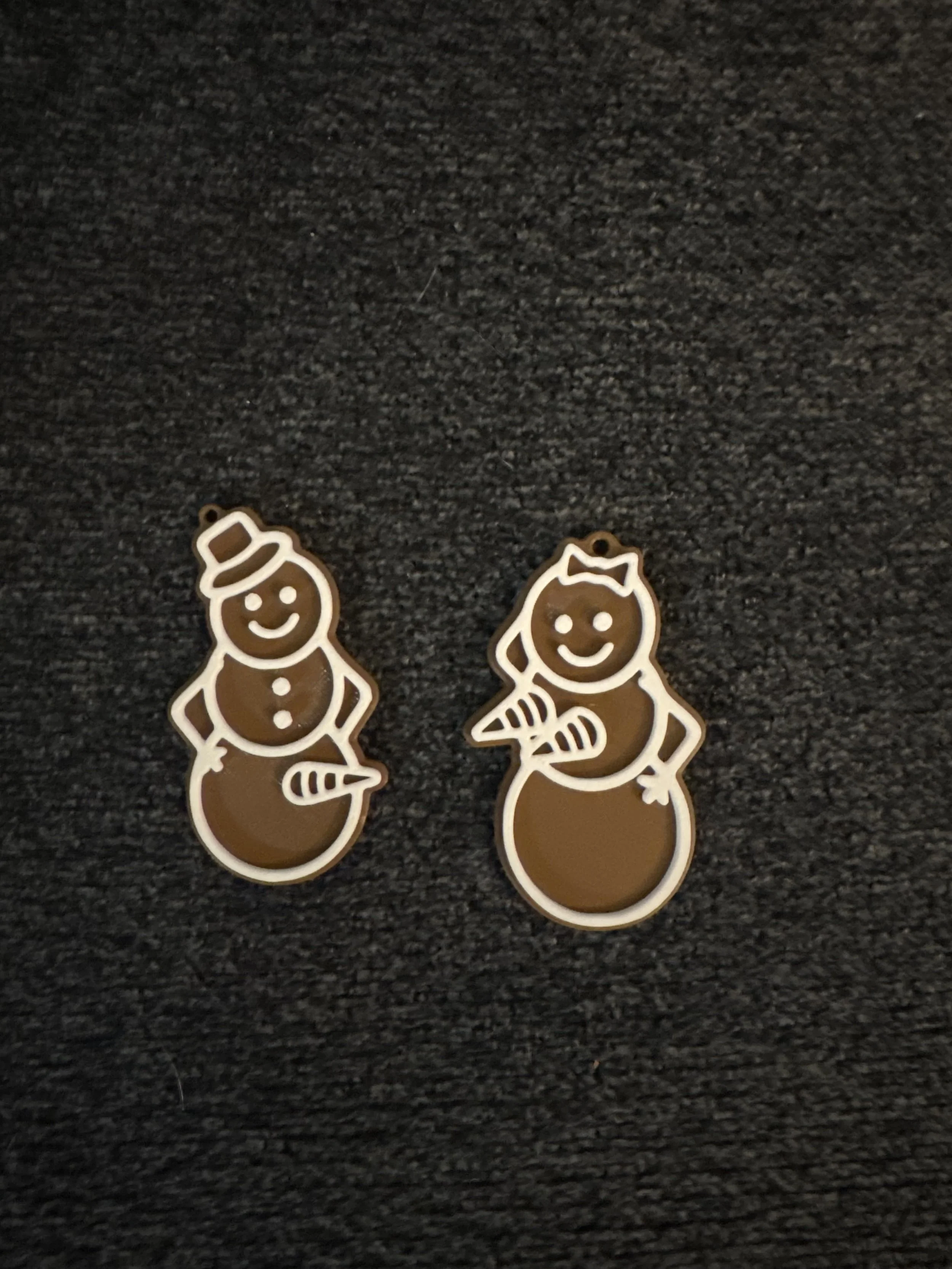 Mr. and Mrs. Snowman Holiday Ornament Set - Naughty Edition