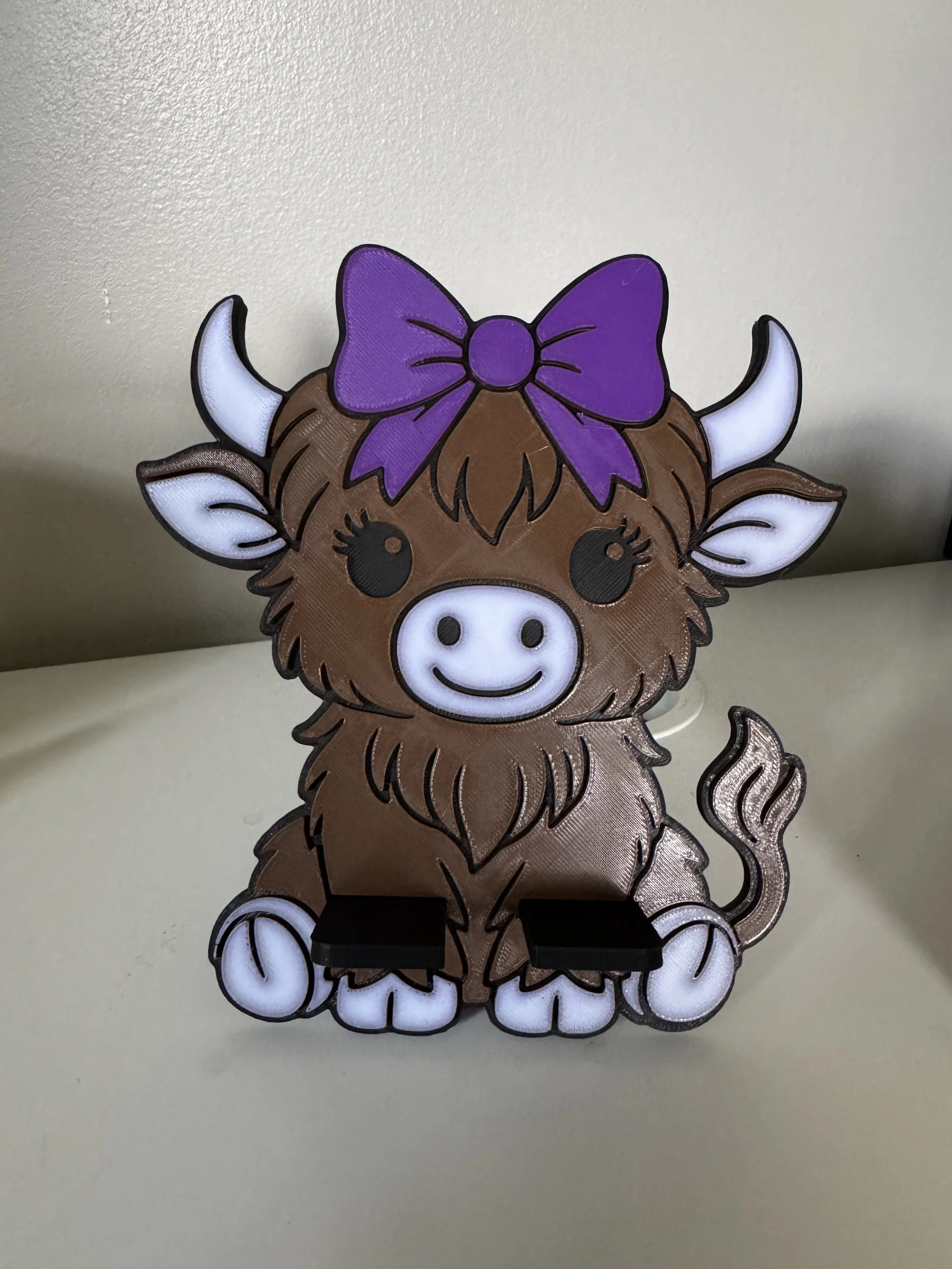 Highland Cow Phone Holder