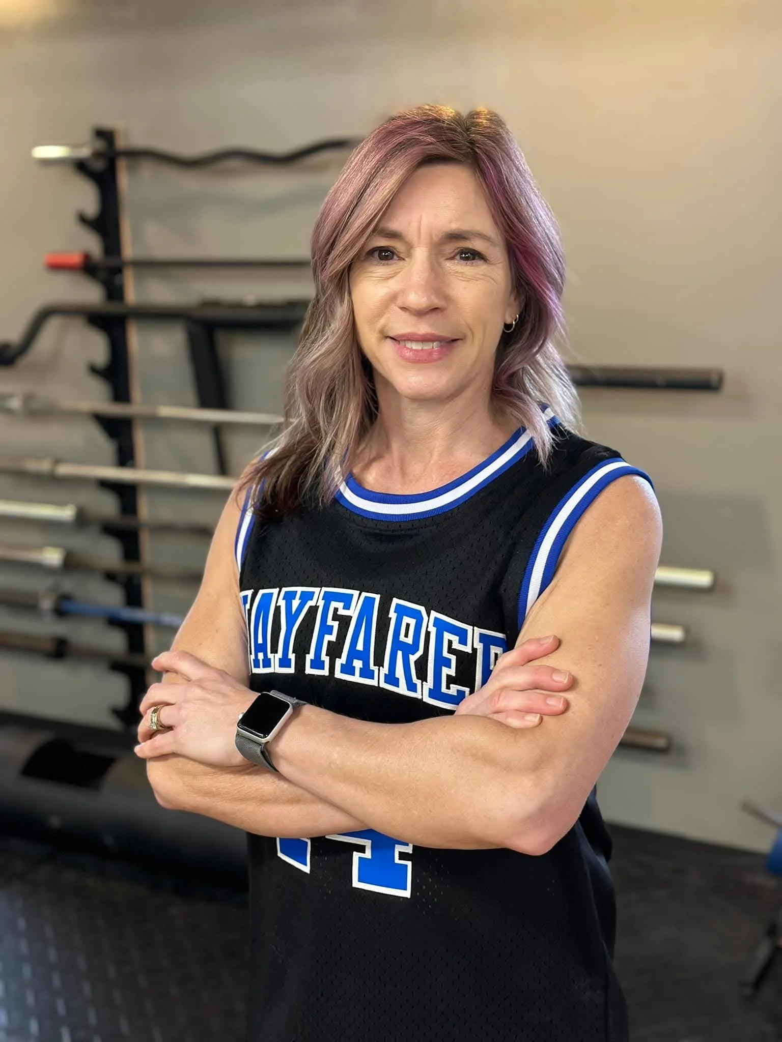 Coach Heather giving a private lesson to a student.