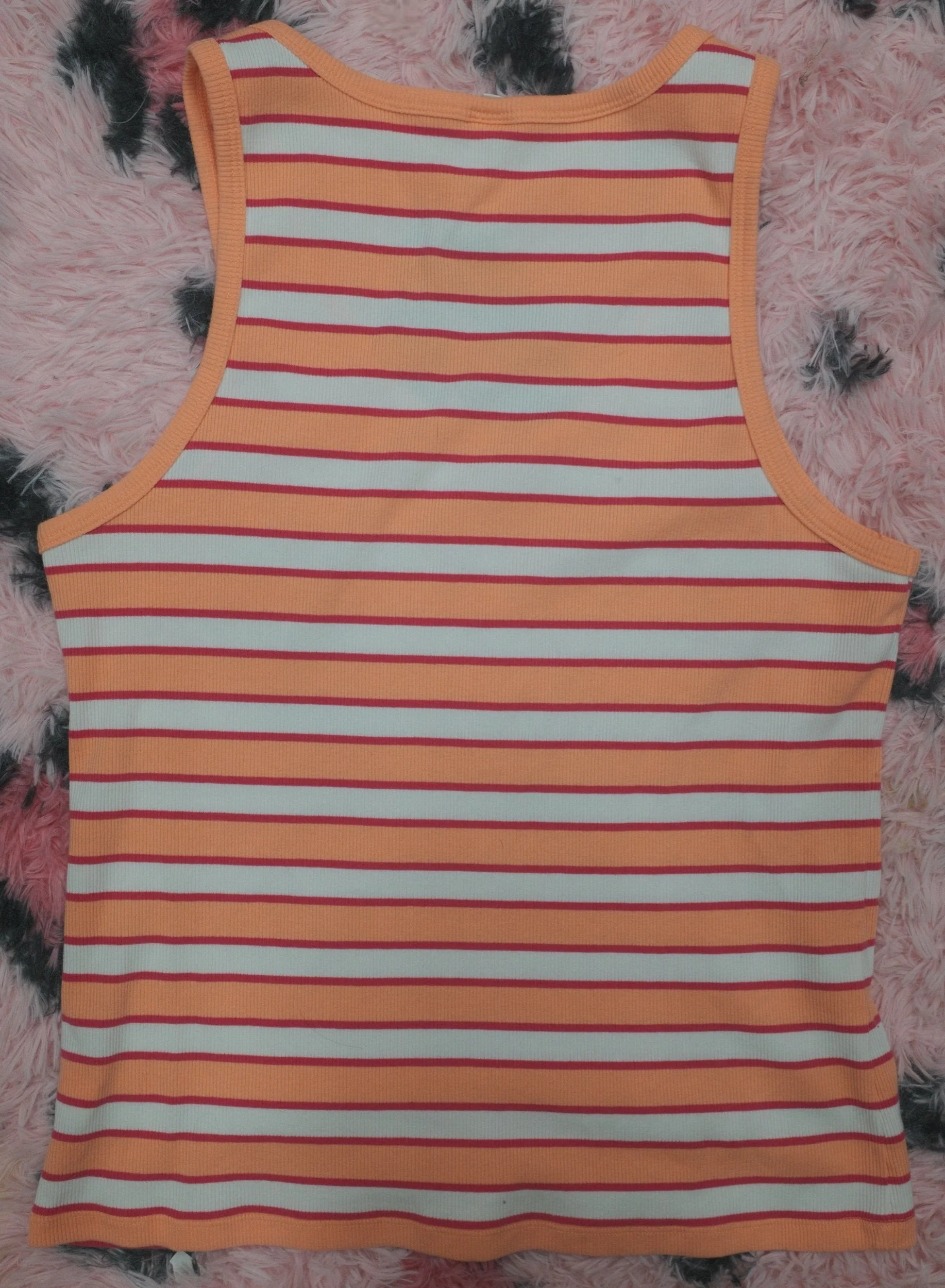 peachy stripes top