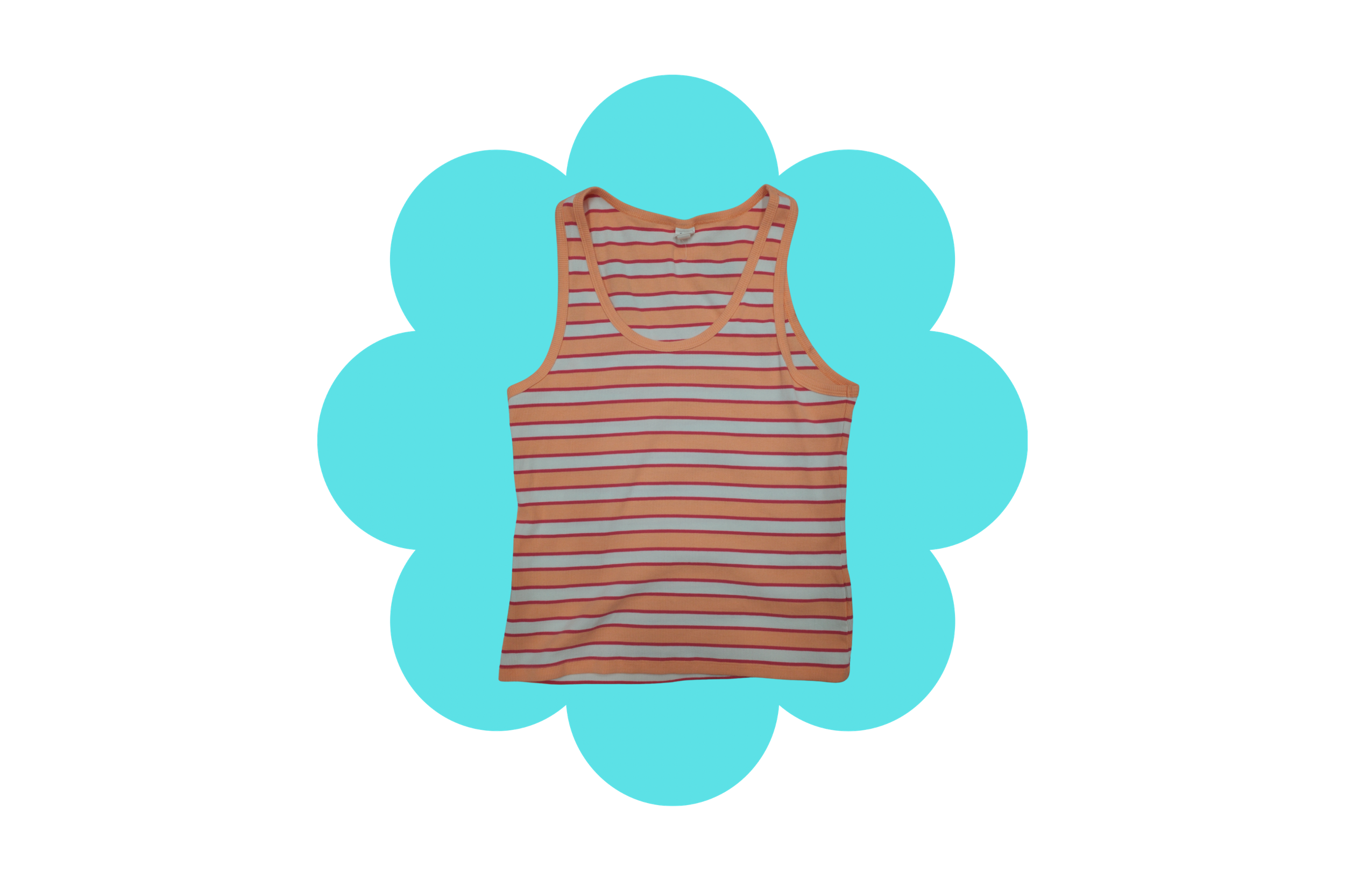 peach stripes tank top