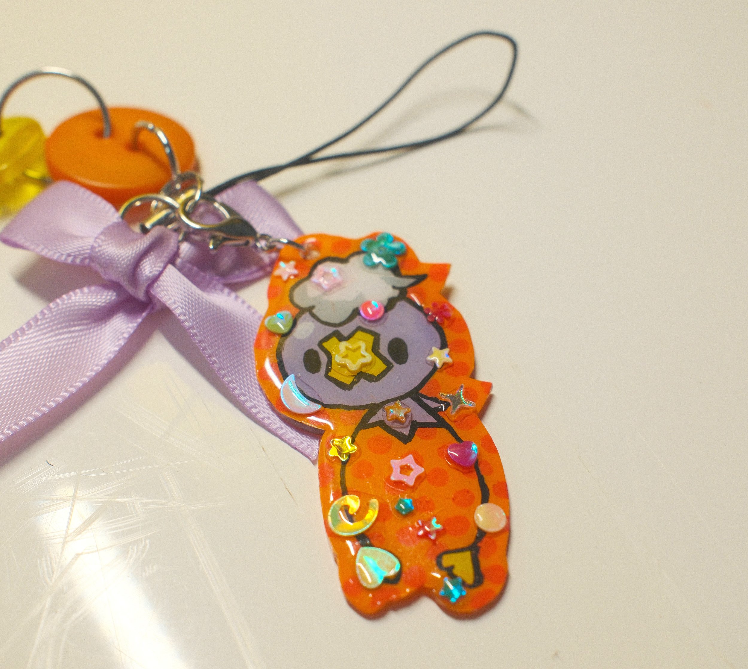 purple ghost drifloon keychain