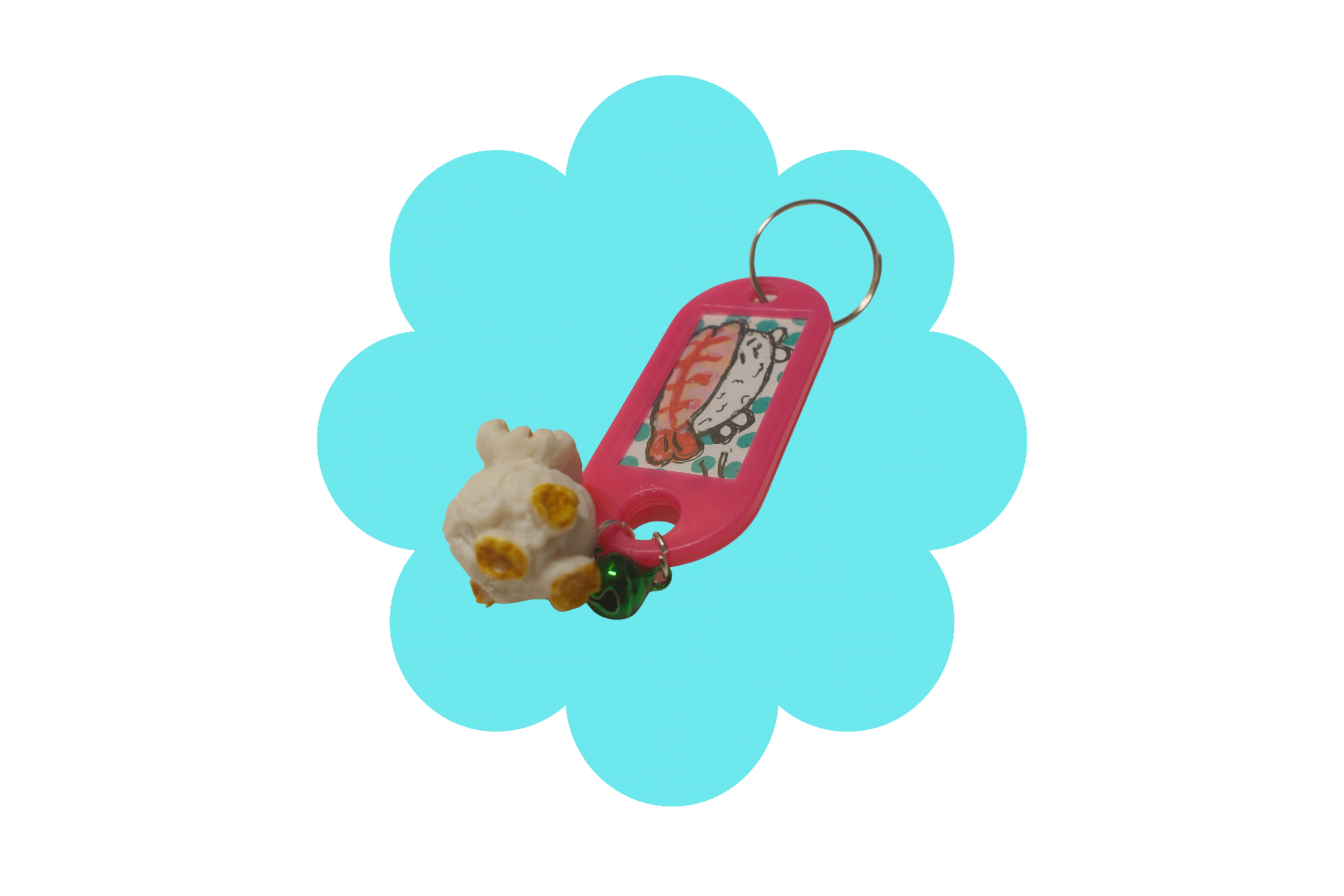 Sashimi with Popcorn Keychain