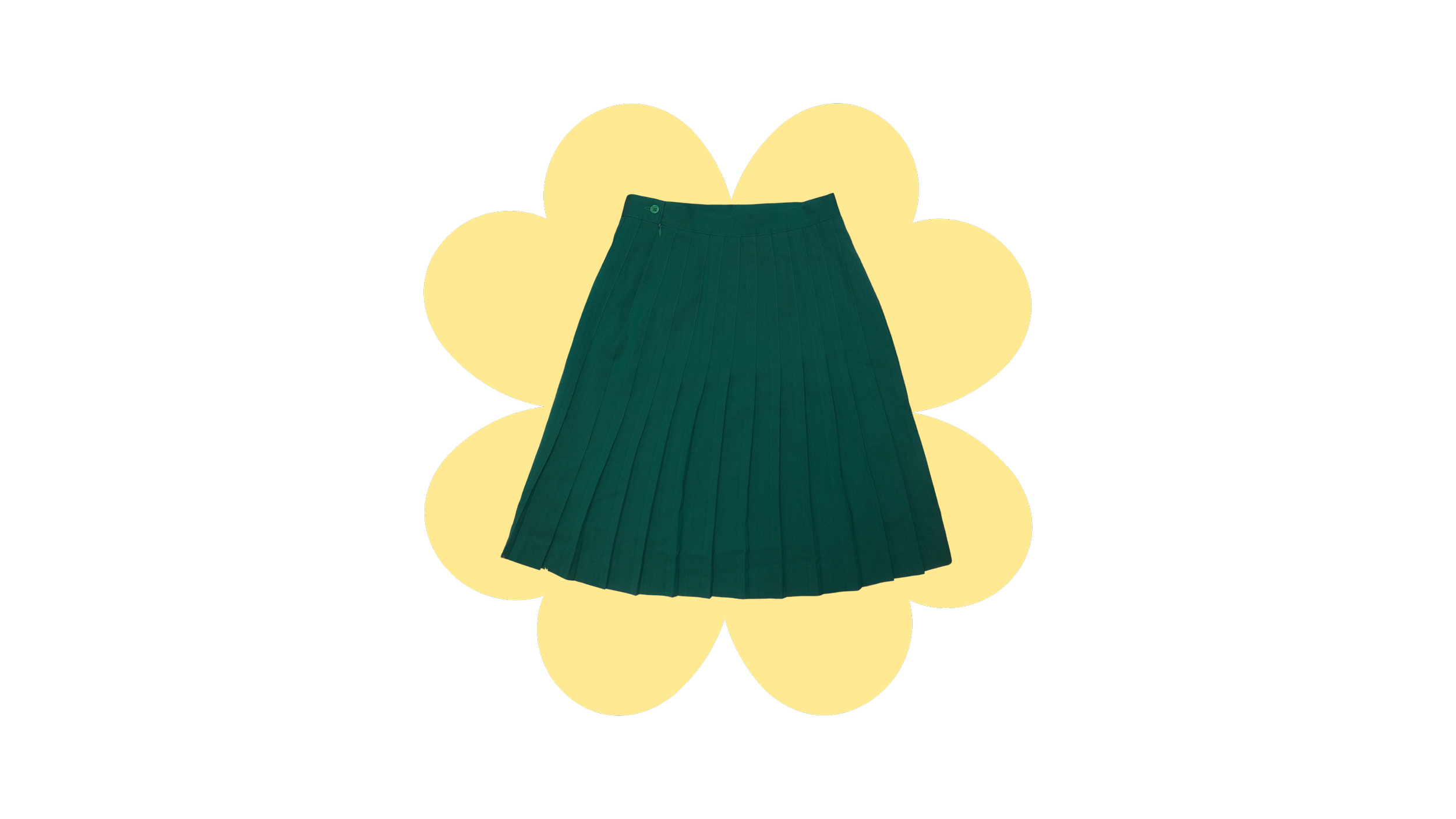 Forest Green Pleated Skirt