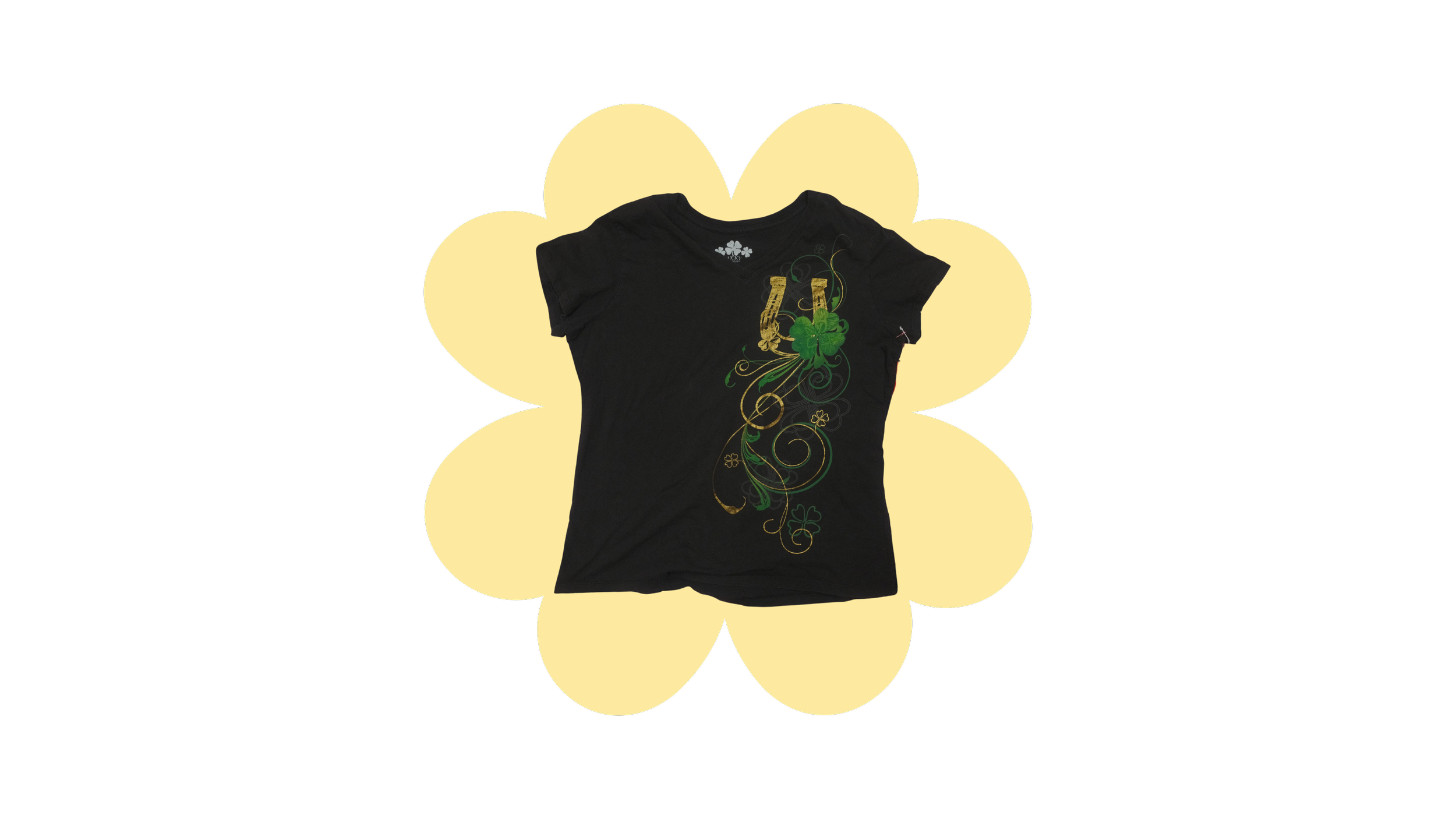 Black and Gold Horseshoe Tee