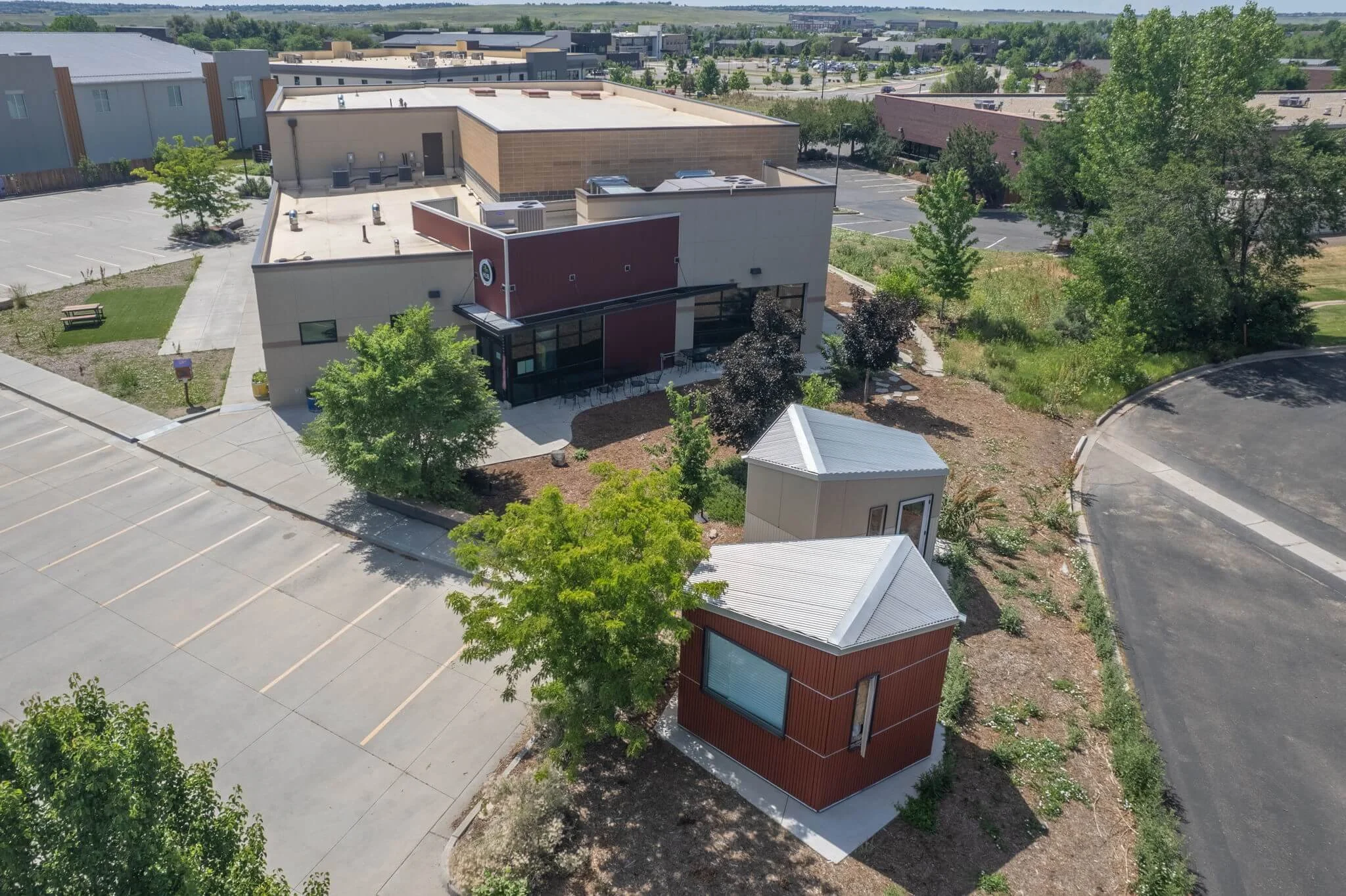 Aerial view of the Arts Hub.