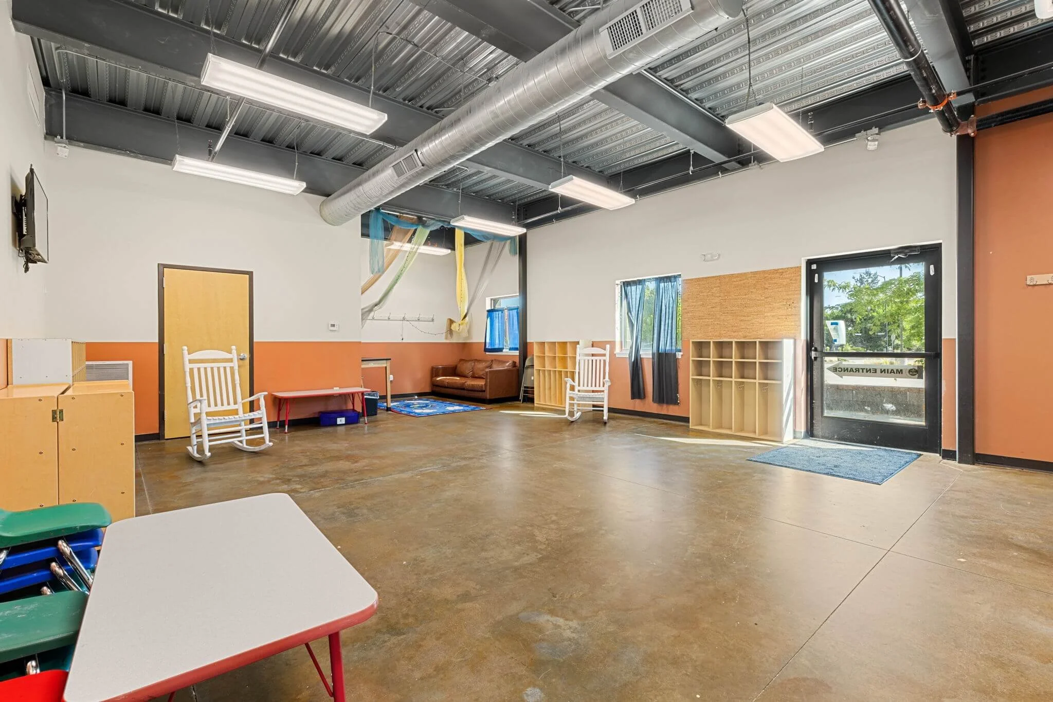 Classroom and workshop space.