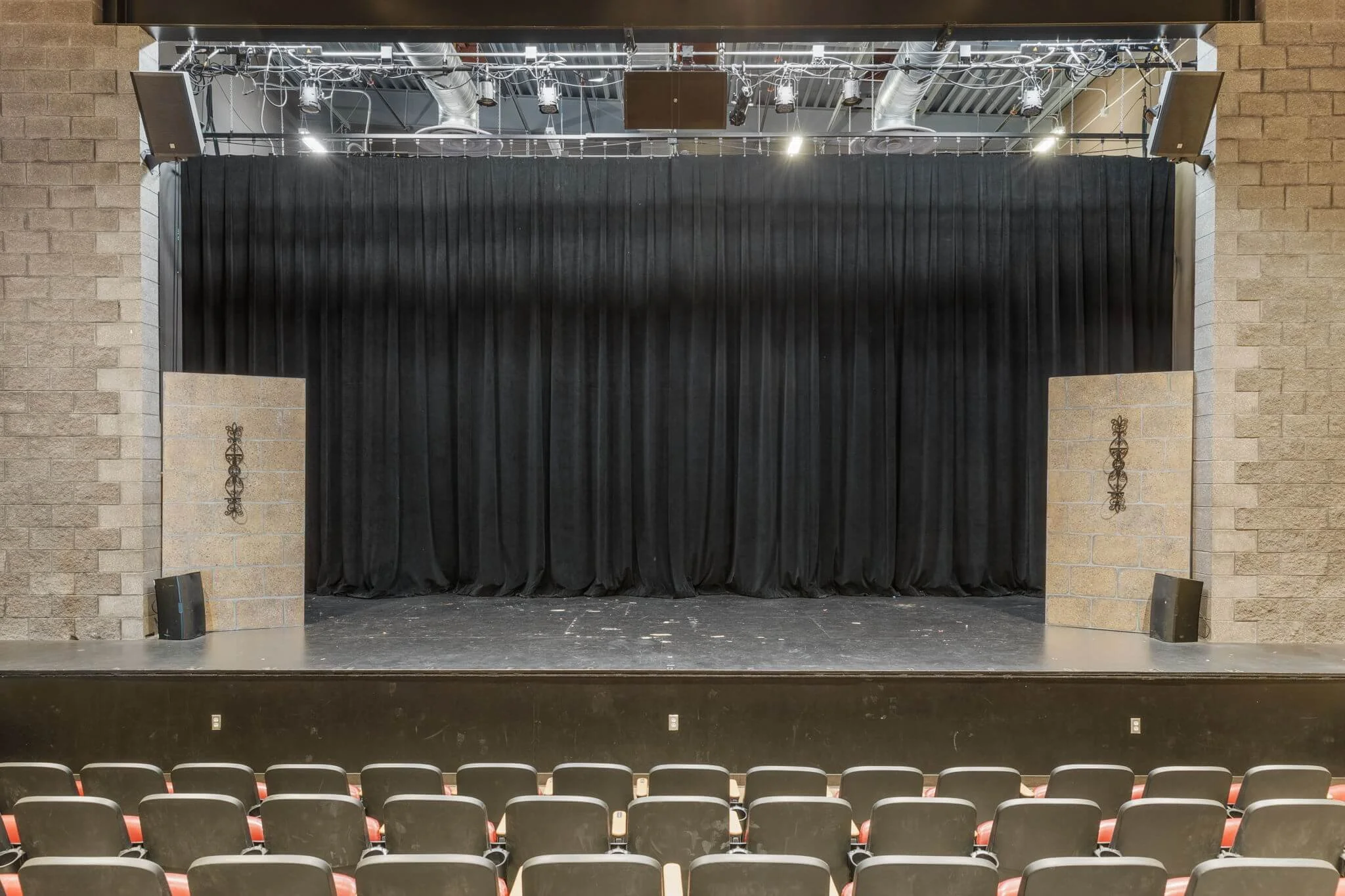 Empty theater stage.