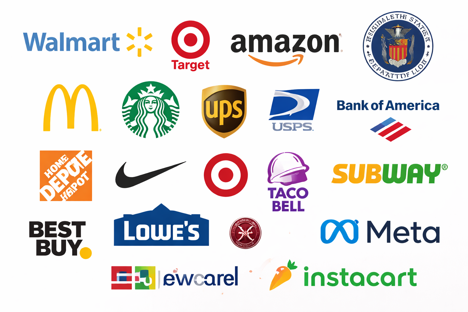 Logos of several companies impacted by California Class Action Employment Law
