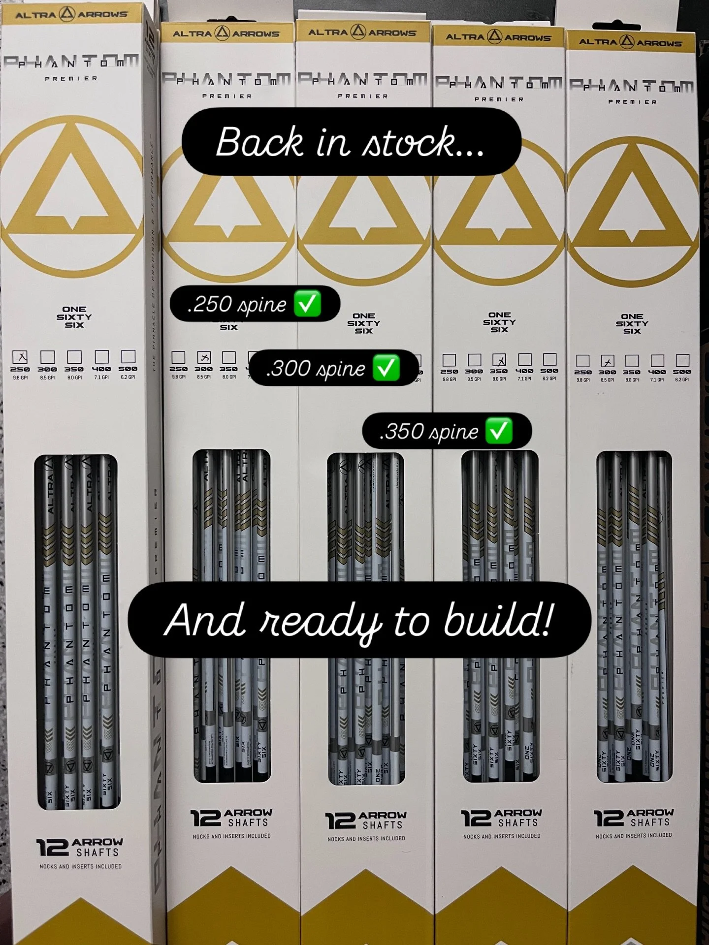 PSA: Altra Phantom Premier Arrows are back in stock and ready for custom builds.