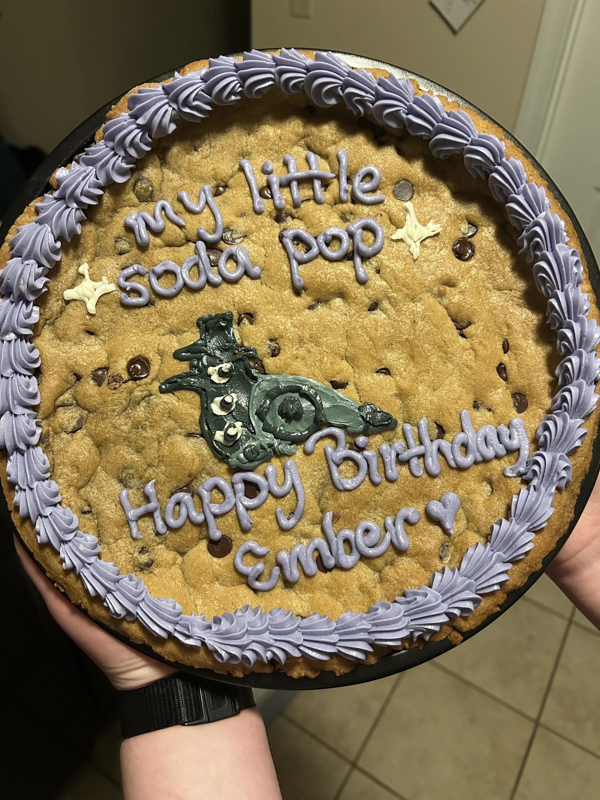 custom cookie cake with kpop demon hunter inspired design