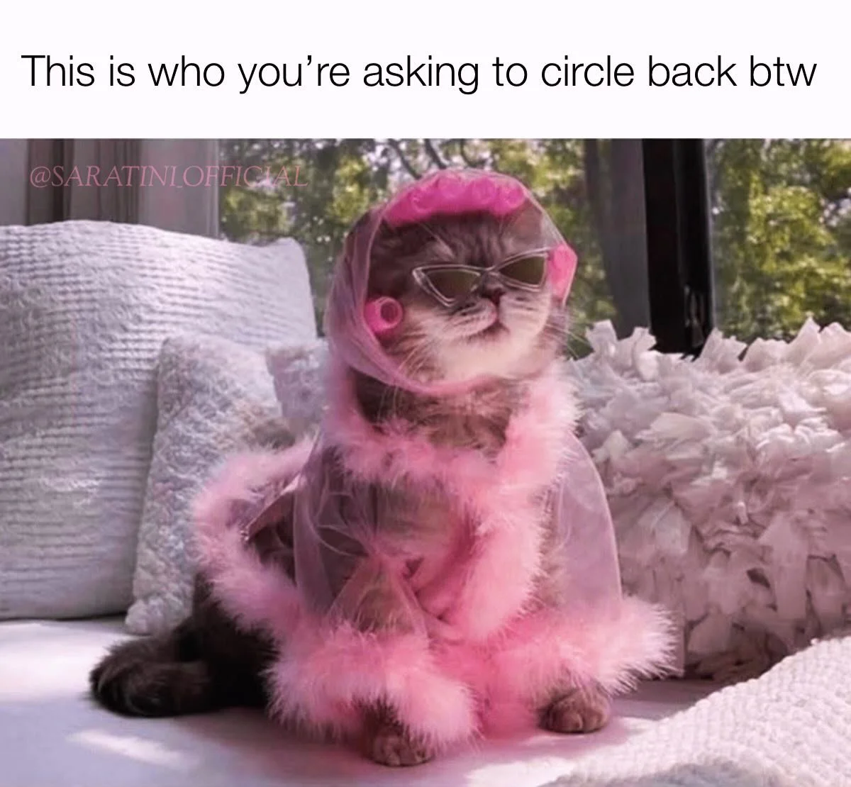 Slowly reentering the real world after the Holidays. No one told us we couldn&rsquo;t do it in a sheer robe with shades on inside. Not that we would listen anyways 💗😽🎀🔕 #girlslikeus #saratini #explore #fypage #follow