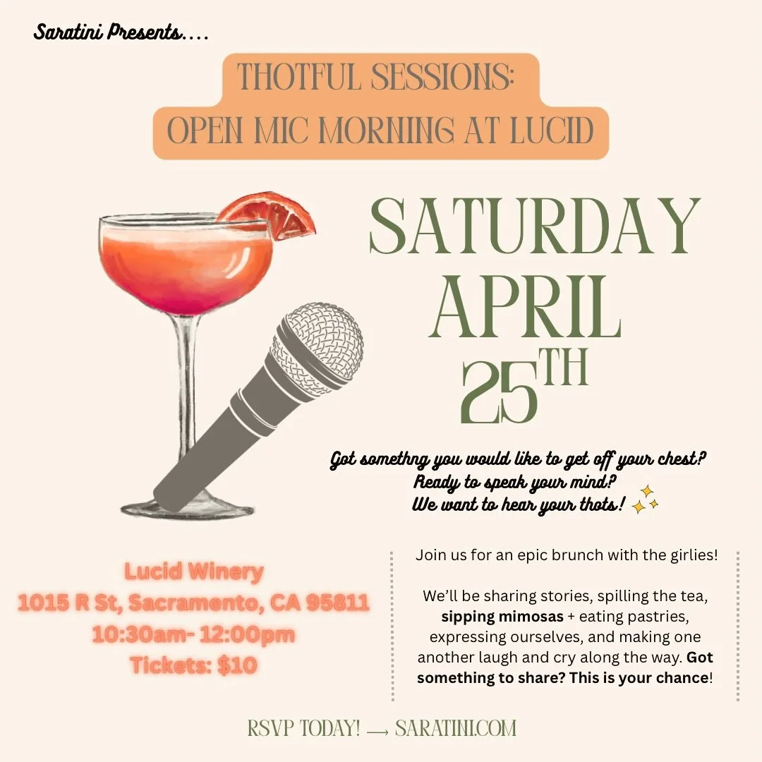 Please join us at @lucidwinery for our first Thotful Sessions!!! 💭 This open mic event is focused on empowering the female voice and deepening our understanding of our community, experiences, and strengthening connections. Come as an attendee, a spe