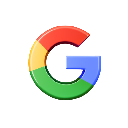 Google logo with a multicolored G, consisting of red, yellow, green, and blue segments.
