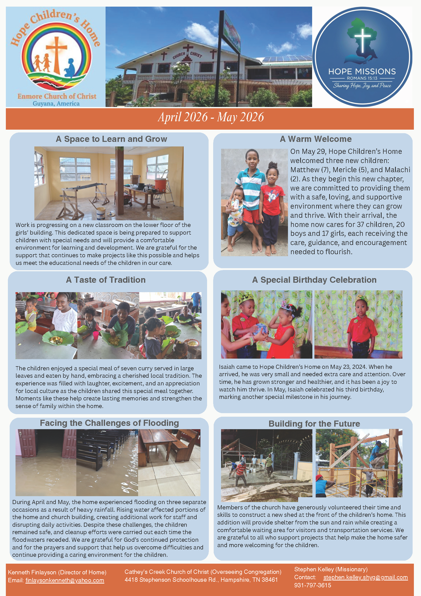 April 2026 - May 2026 Newsletter