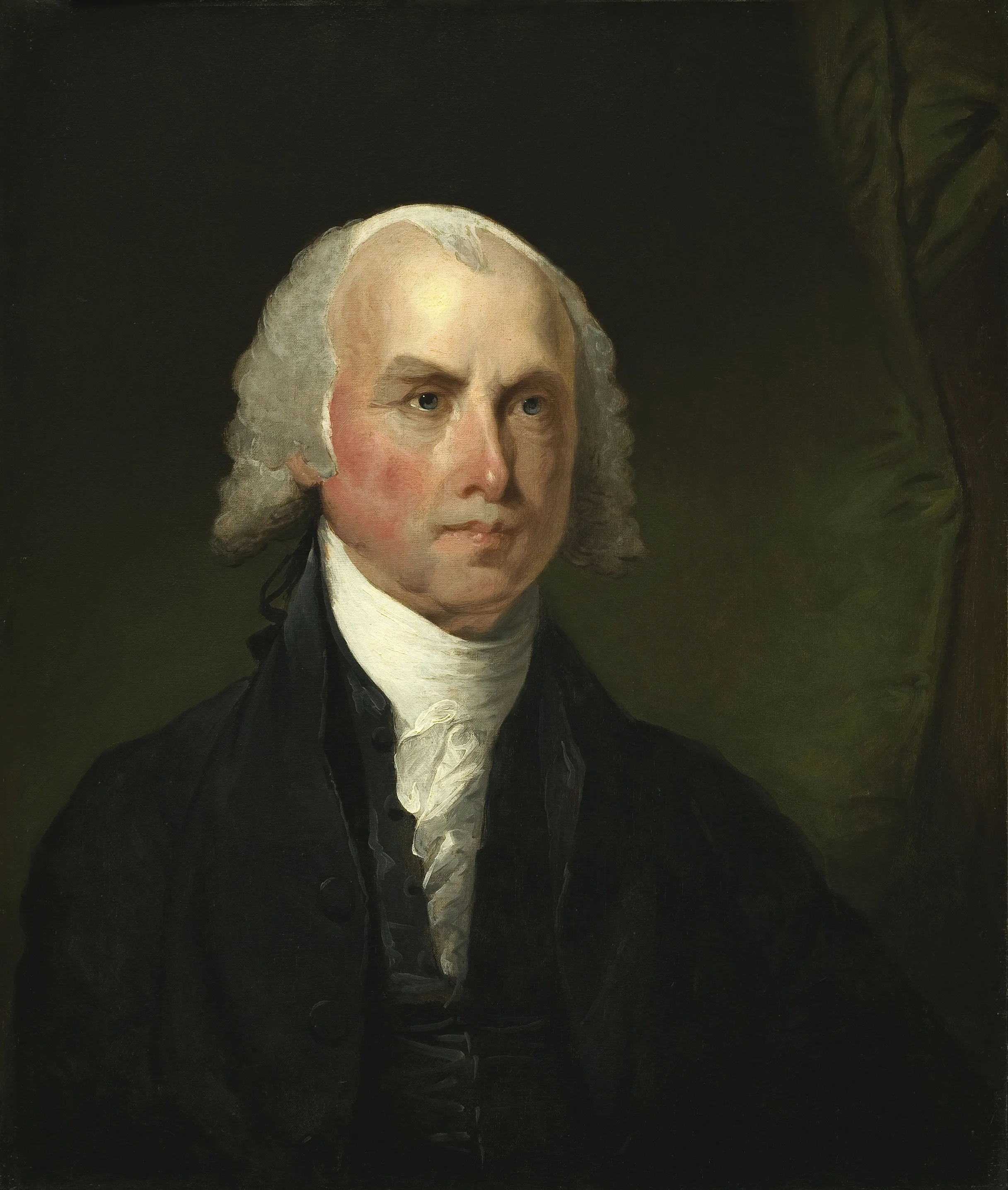Portrait of James Madison by Gilbert Stuart, c. 1783. James Madison, whose ideas shaped the Constitution’s system of divided power.