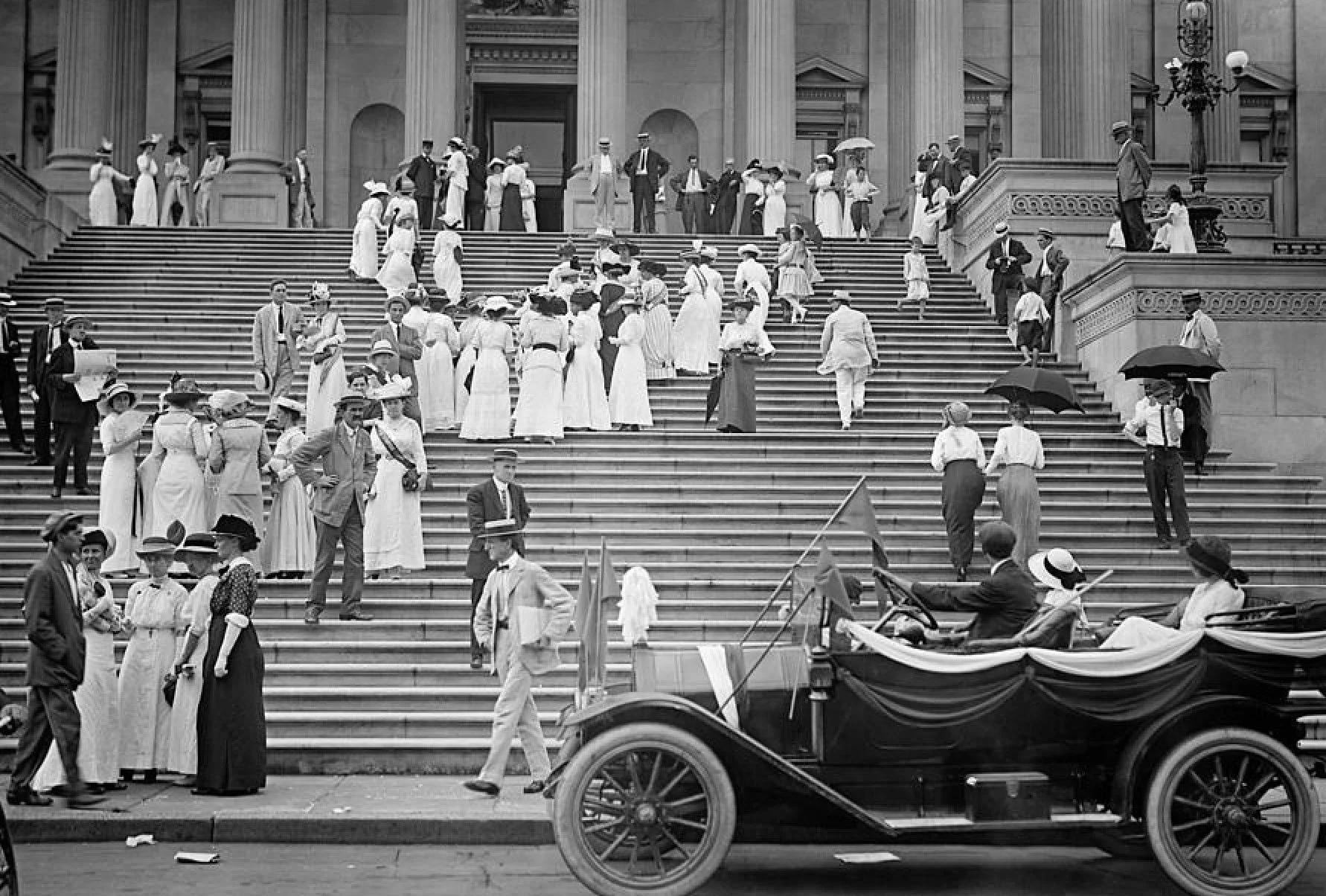 Automobiles, new technologies, and expanding mobility reshaped how Americans worked, traveled, and experienced everyday life.