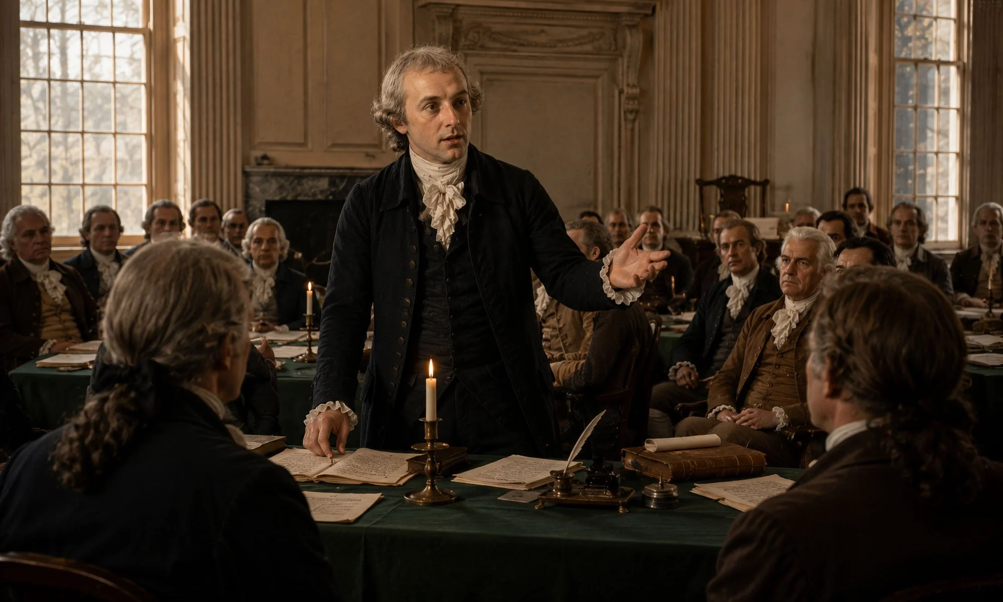 Madison rarely led by force of personality. Instead, his careful preparation, persuasive arguments, and meticulous note-taking quietly shaped the Convention's work.