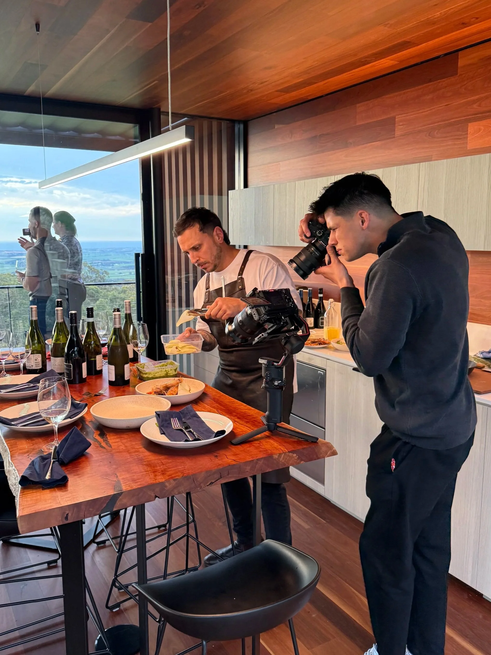 Hosting a photoshoot doing food photography and content creation for a client
