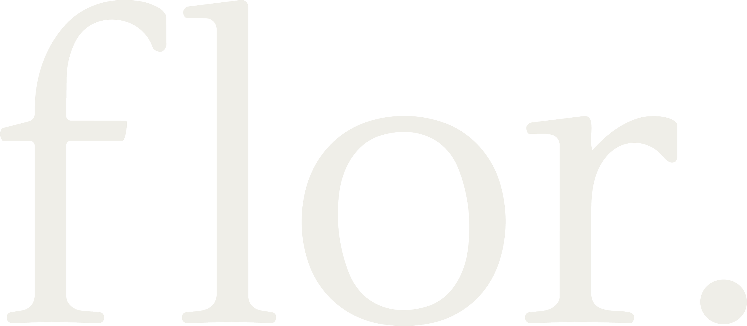 Close-up of the word 'fler' written in lowercase with a period at the end, in large, white, serif font.