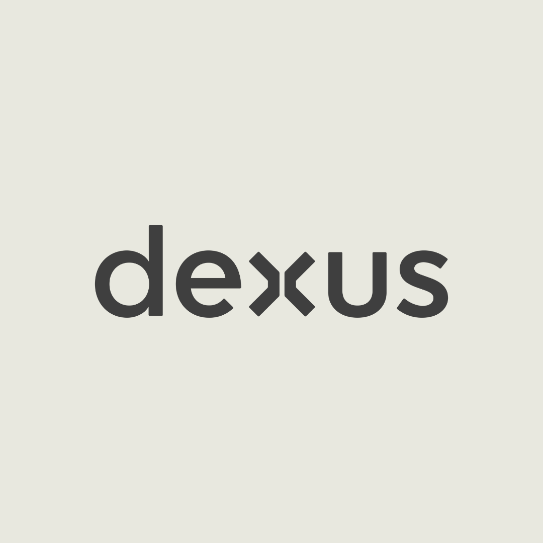 Dexus logo with black text on a light background