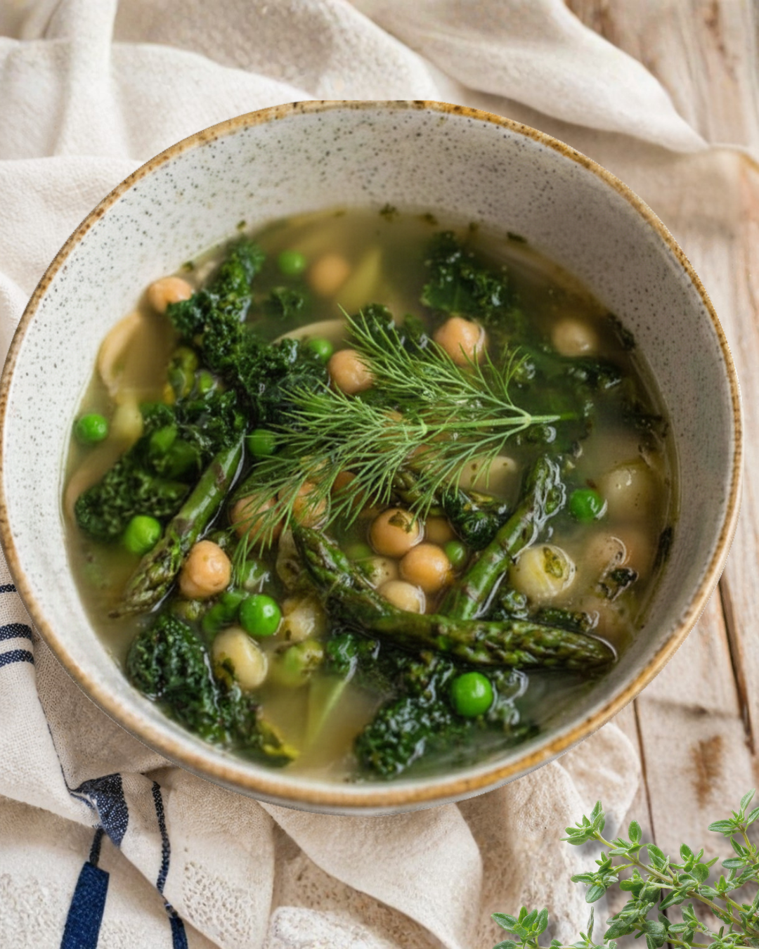 Spring Vegetable Chickpea with Lemon & Dill