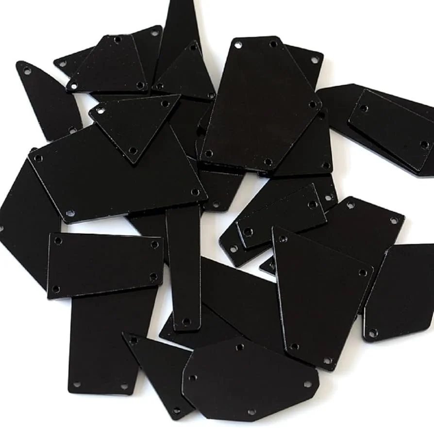 Black Acrylic Mirror Shards (15 Pack)