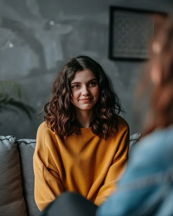 young woman in therapy session