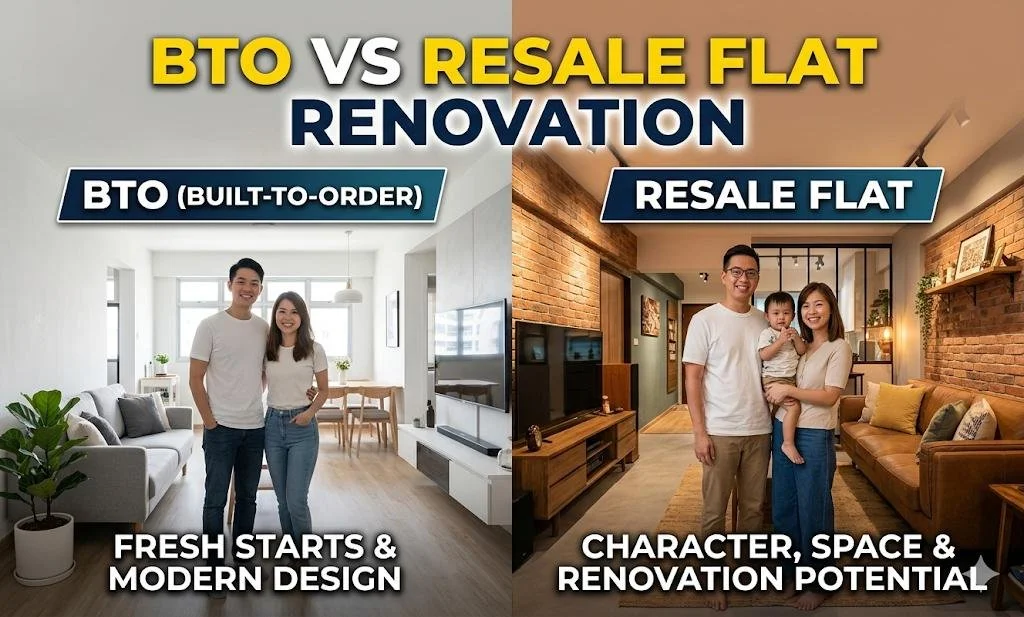 BTO vs Resale Flat Renovation: Which Costs More, and Why Does It Cost More?