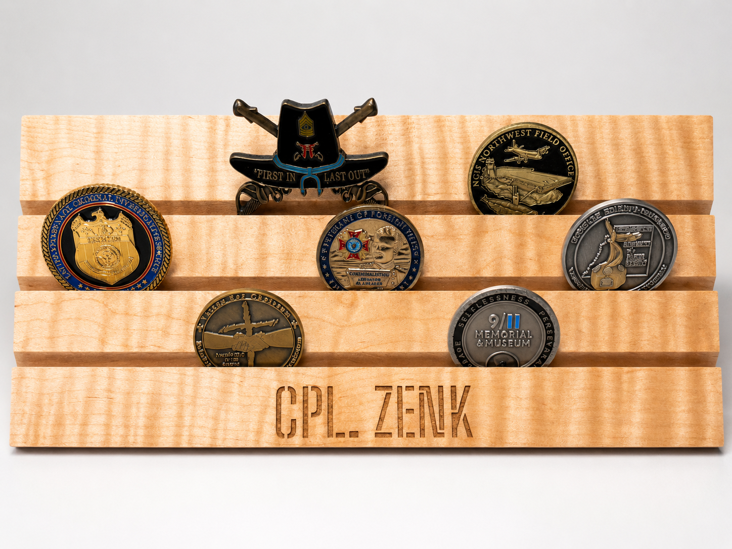 Personalized Military Challenge Coin Holder