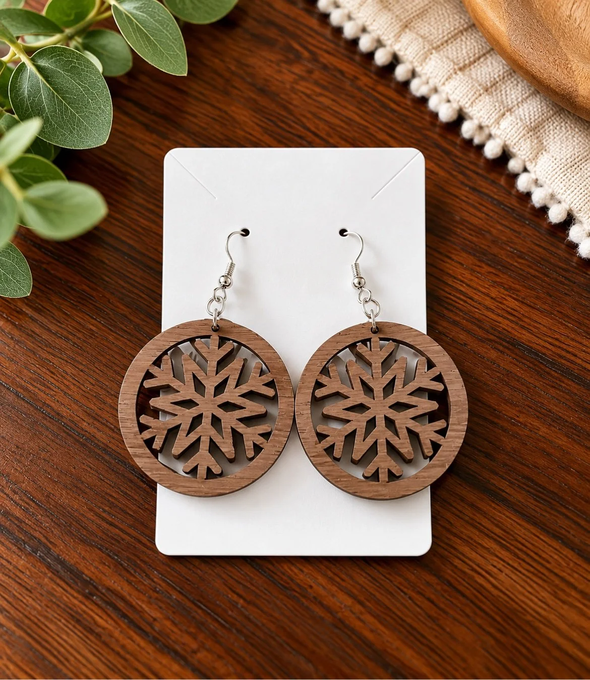 Snowflake Dangle Earrings