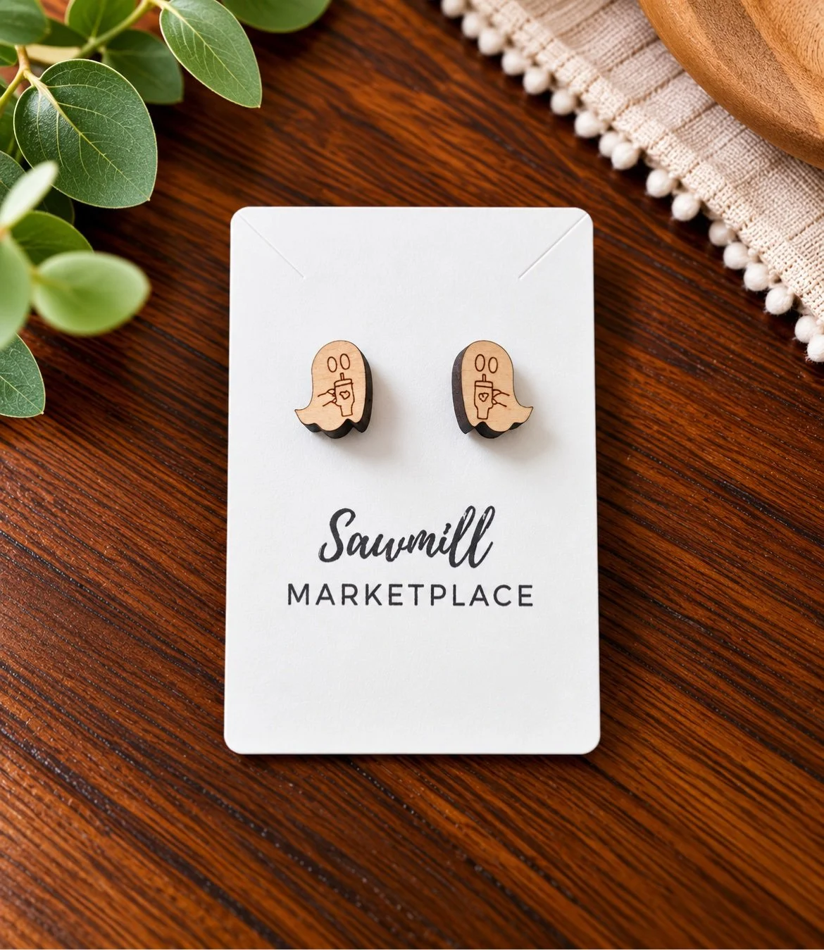 Ghost Stud Earrings