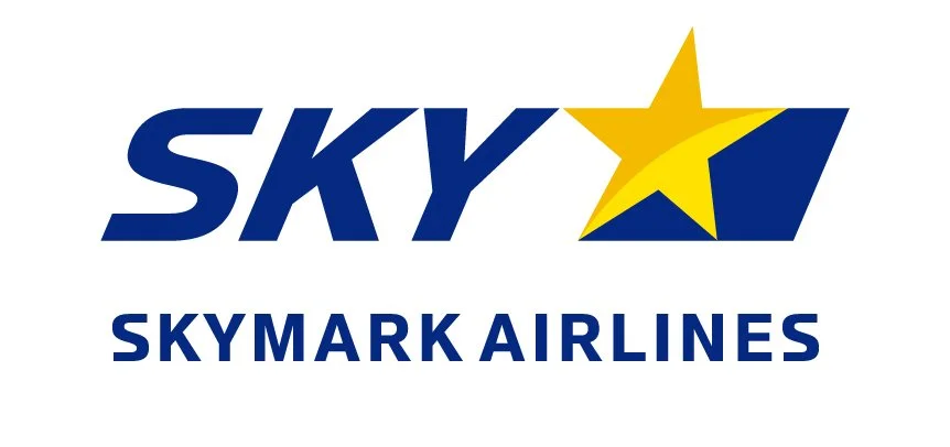 Skymark Airlines logo with the word 'SKY' in bold blue letters, a yellow star, and 'Skymark Airlines' written below.