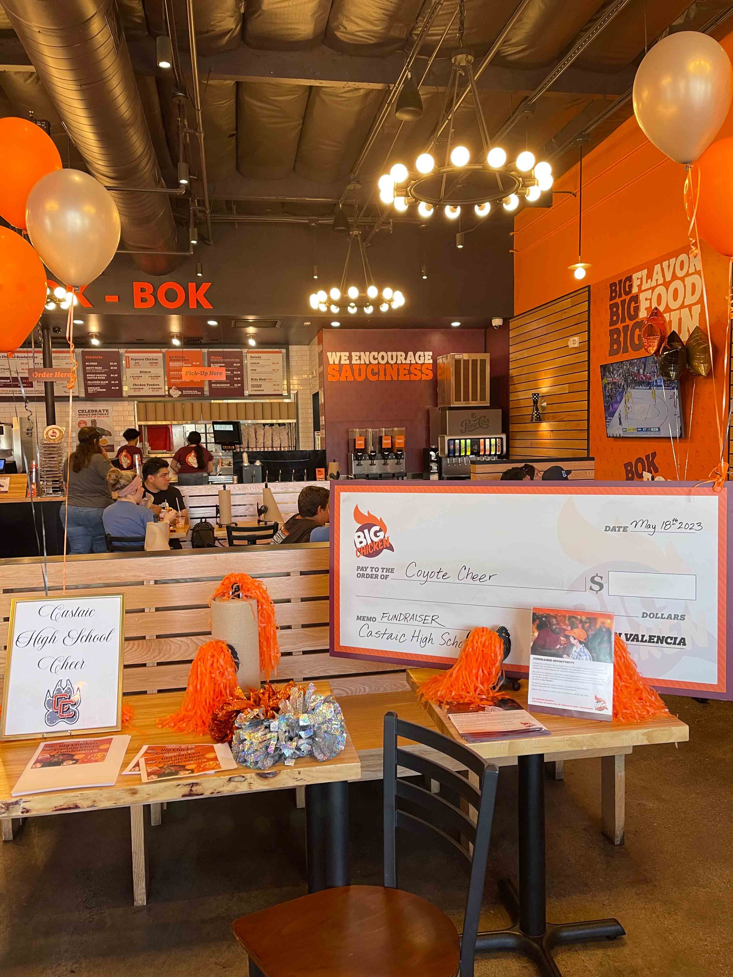 Coyote Cheer Oversized Check Display for community fundraisers