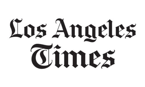 Los Angeles Times logo in black Gothic font.