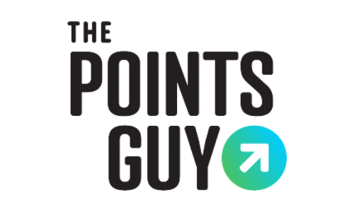 Logo with the text 'The Points Guy' and an upward arrow inside a circle.