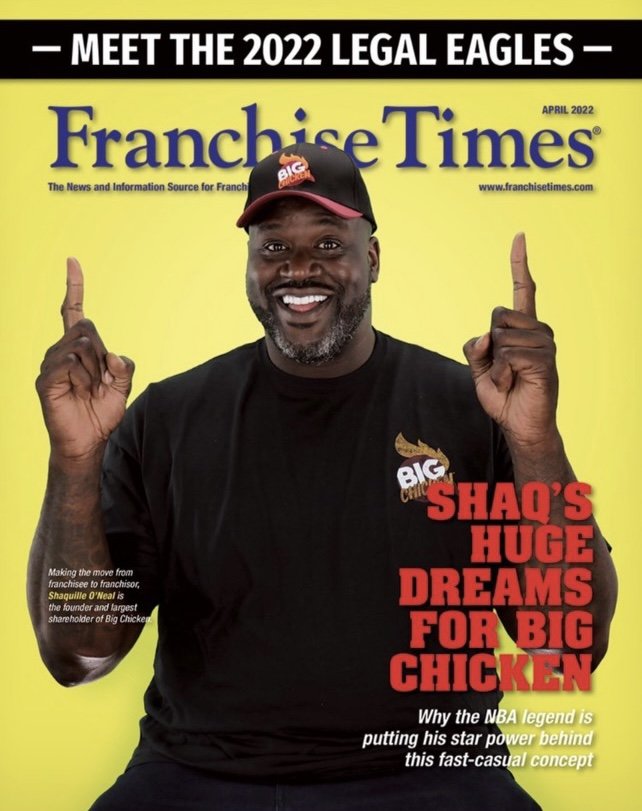 Franchise Times magazine cover with Shaquille O'Neal