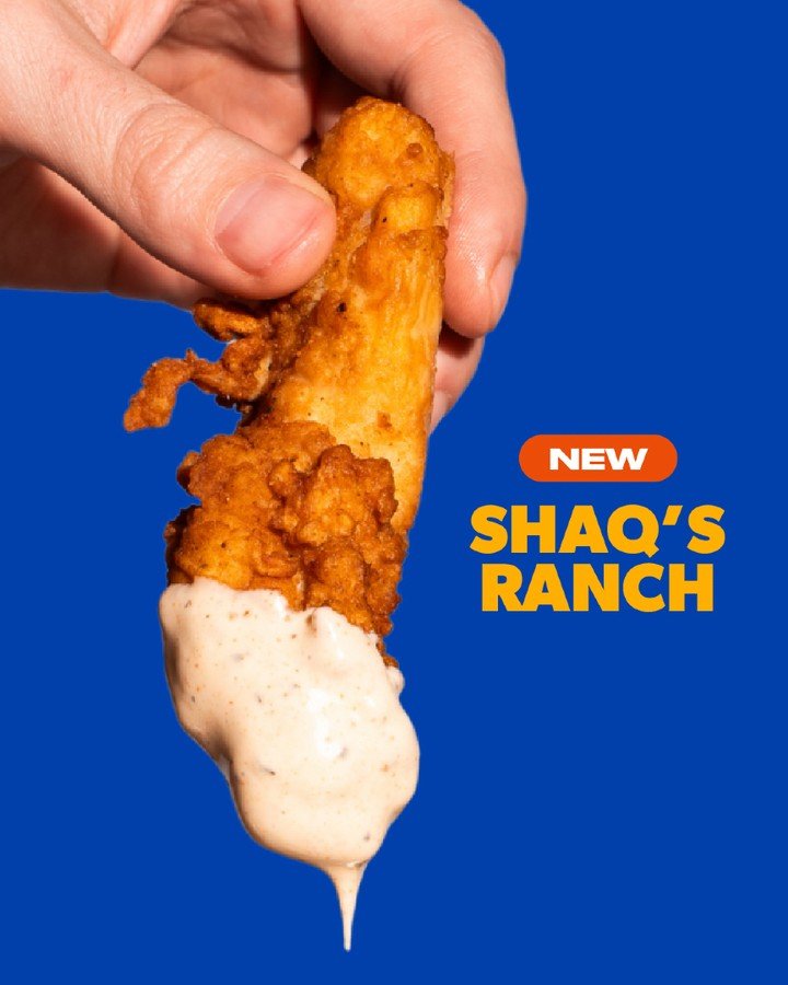 SHAQ'S RANCH IS HERE ‼️ Our new in-house-made dip is no joke, bringing the Big Dip Energy to anything dunked in it! Here for the month of April ONLY 

#BigDipEnergy #bigchicken #shaq #shaqsranch