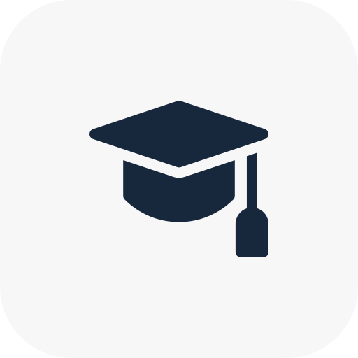 Icon of a graduation cap.