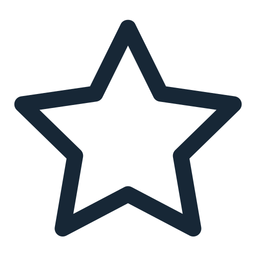 Outline of a star with a hollow center on a black background.