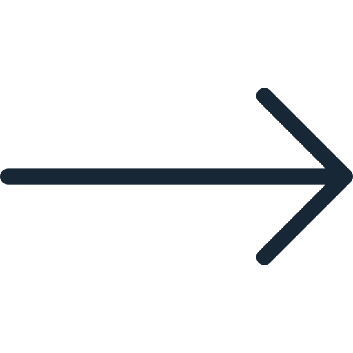 A black arrow pointing to the right with a dark blue outline.