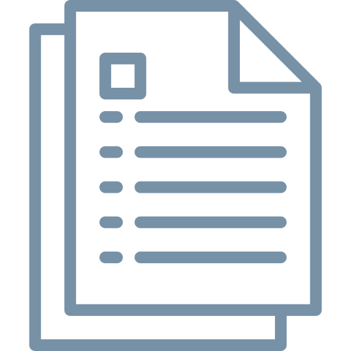 Icon of a document with text lines and a small image at the top left.