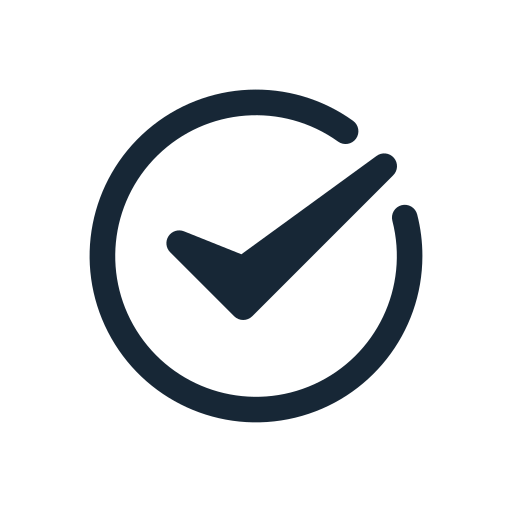 Checkmark inside a circle icon representing completion or approval.