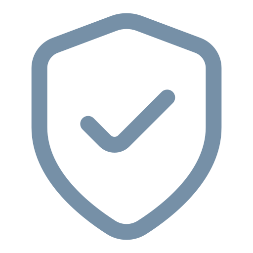 Shield icon with a check mark inside