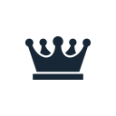A simple graphic of a crown symbol.