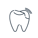 Line drawing of a tooth.
