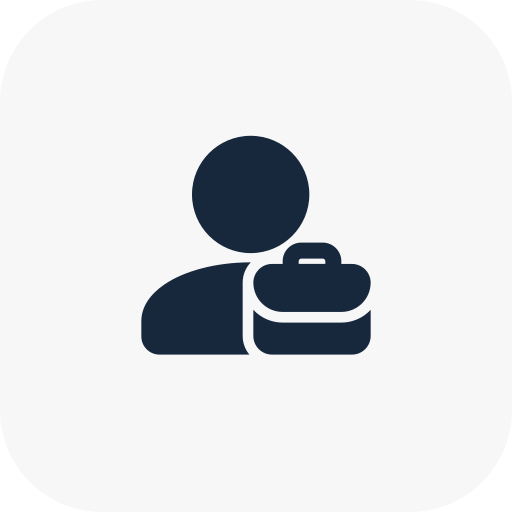 Silhouette of a person with a briefcase.