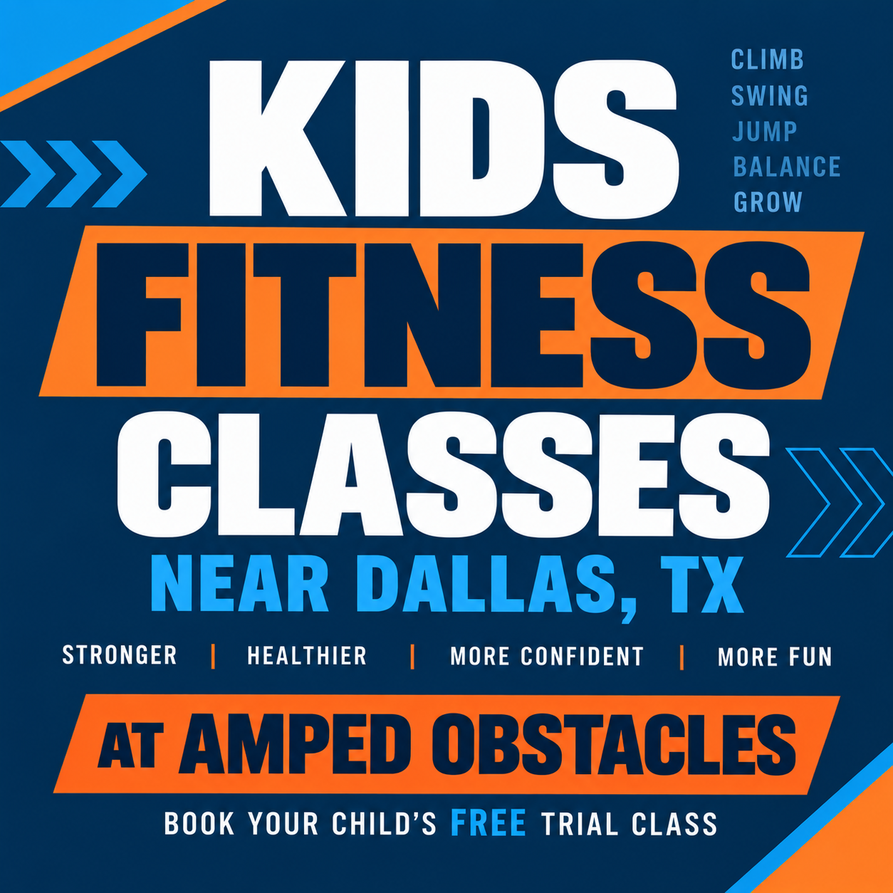 Kids Fitness Classes Near Dallas, TX: Get Moving at Amped Obstacles