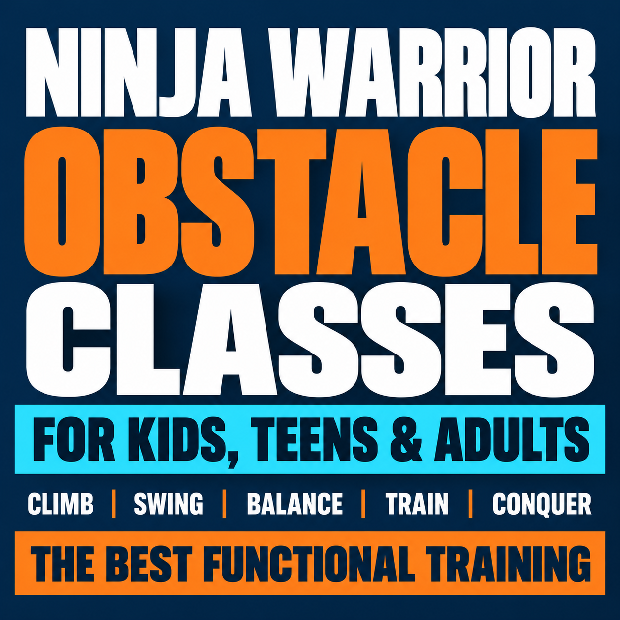 Ninja Warrior Obstacle Classes for Kids, Teens &amp; Adults in Grand Prairie, TX
