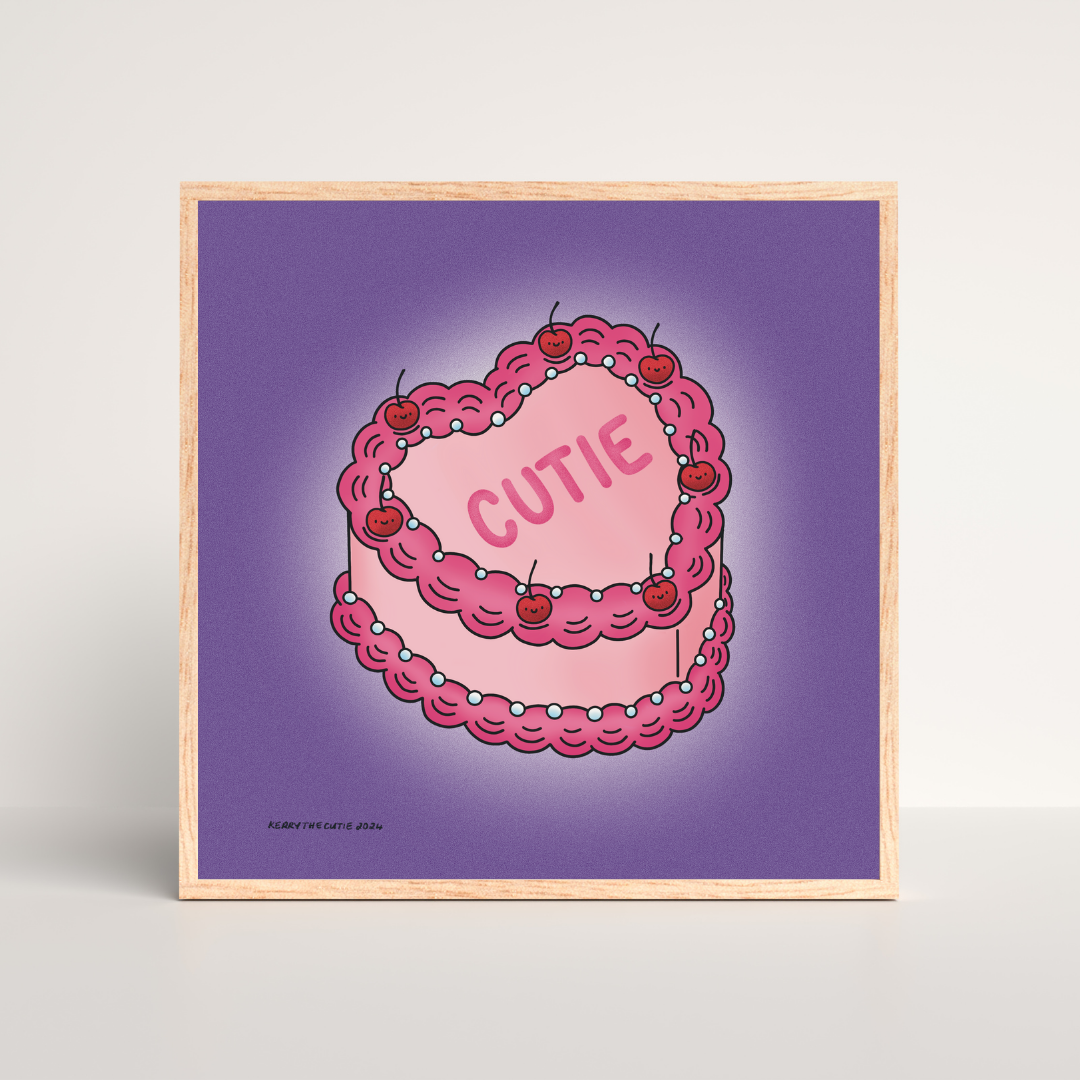 cutie cake art print